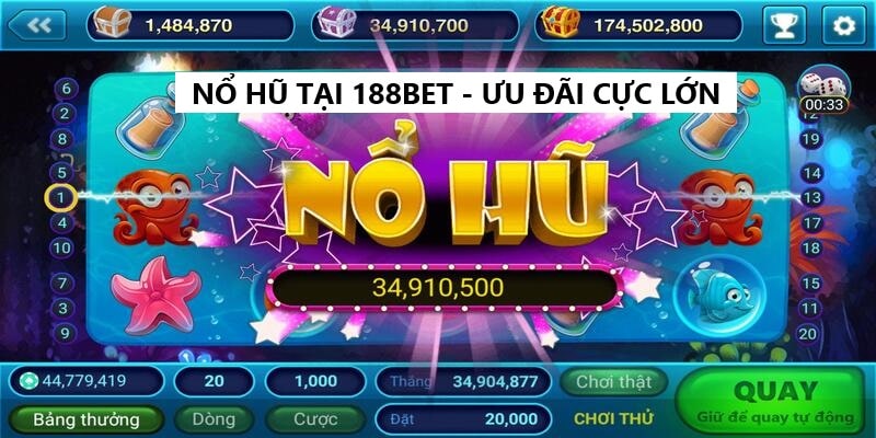 Nổ hũ 188Bet thế giới trò chơi trực tuyến đẳng cấp